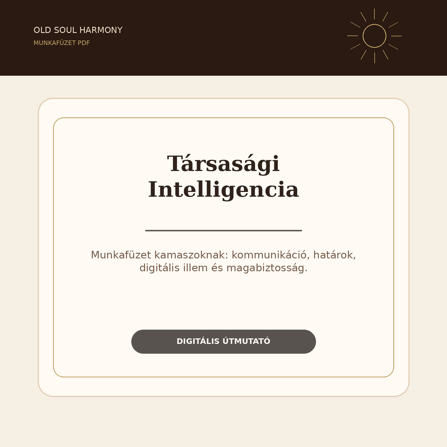 Társasági Intelligencia — Munkafüzet kamaszoknak (13–17 év)